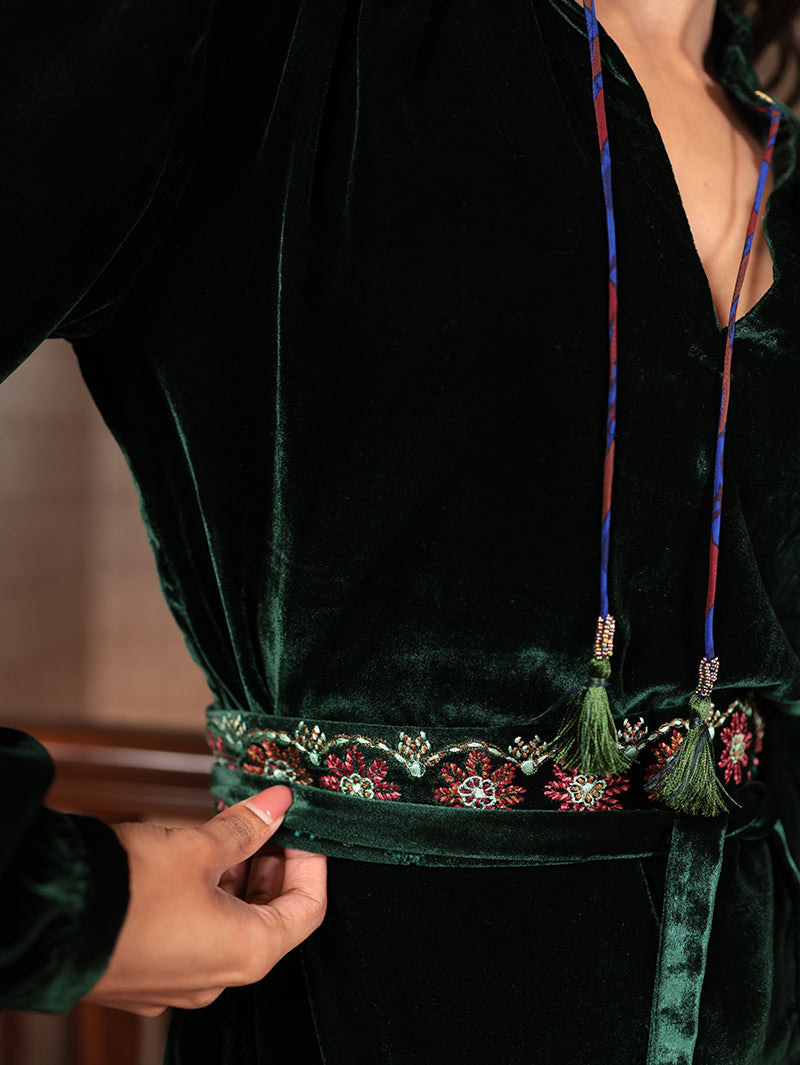 SILVIA SHIRT DRESS WITH BaHar EMBROIDERED BELT