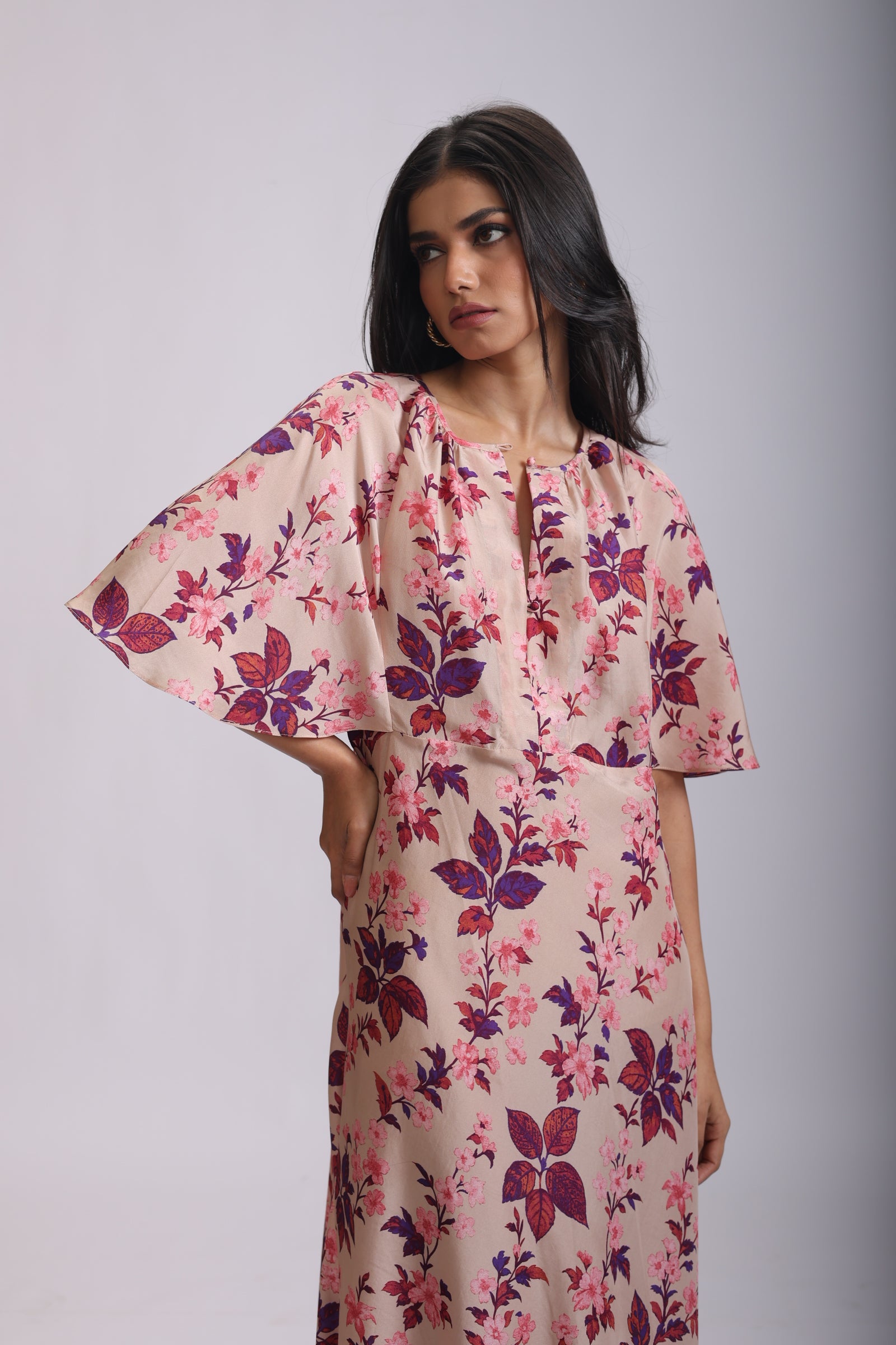 KANAK MIDI SILK DRESS