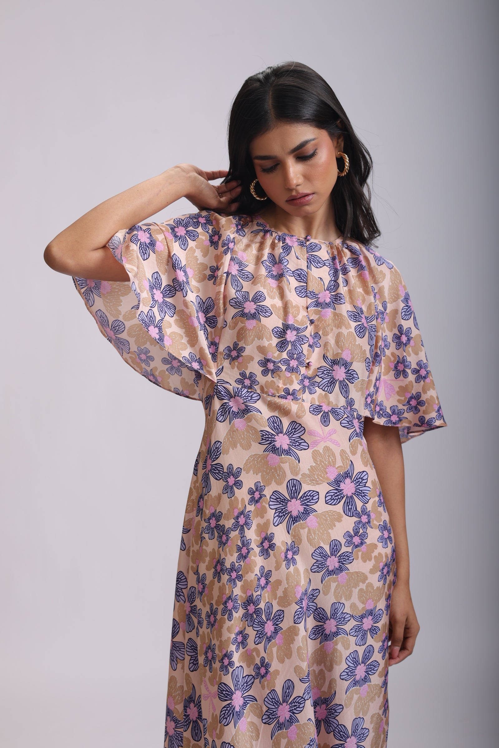 KANAK MIDI SILK DRESS