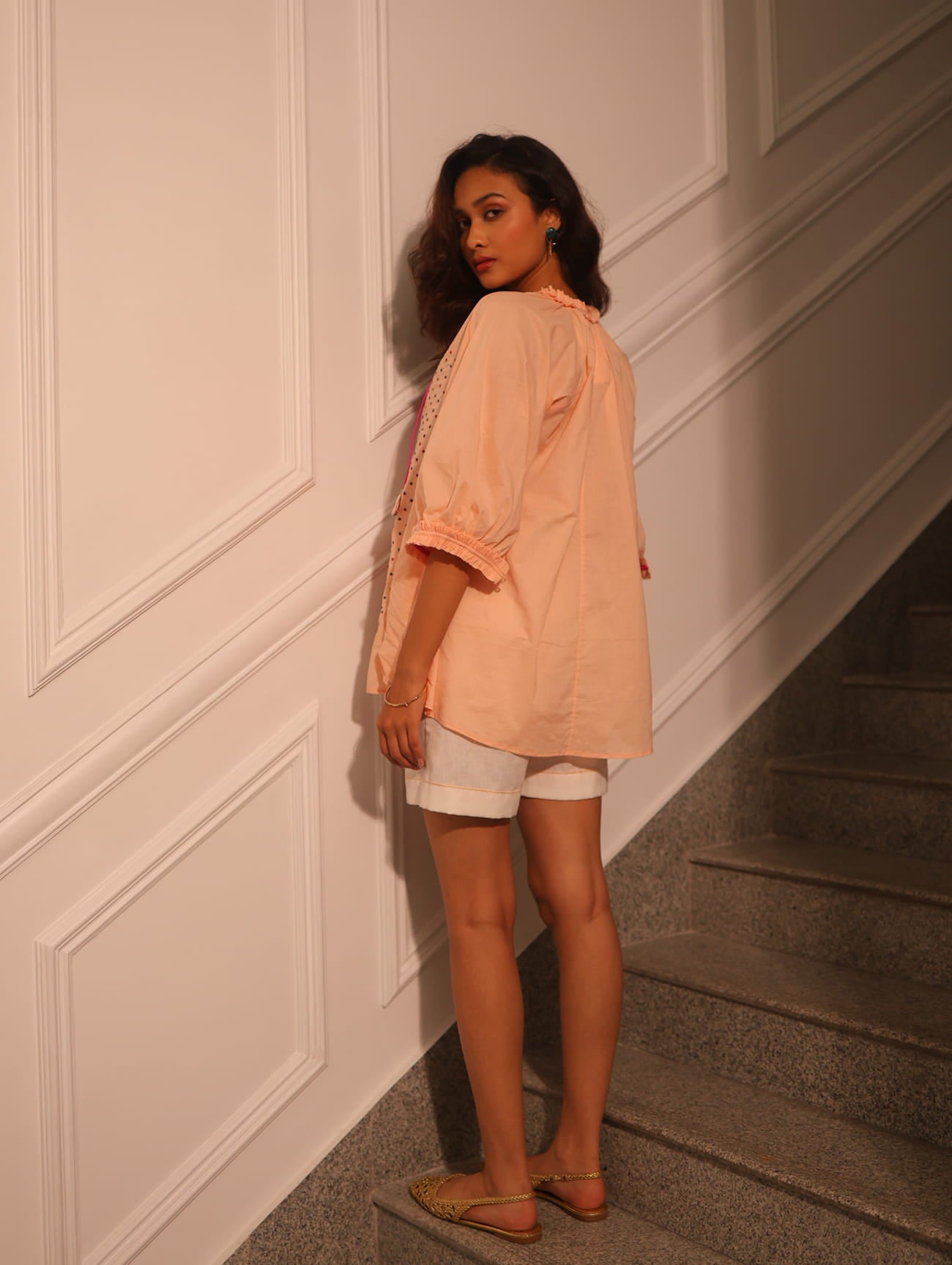 TULIP BLOUSE GLOBE LILY EMBROIDERY