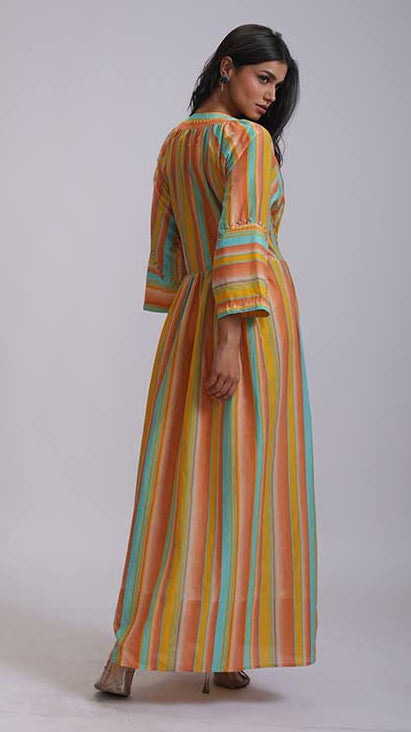 ADVA DRESS PRINTED COTTON SILK