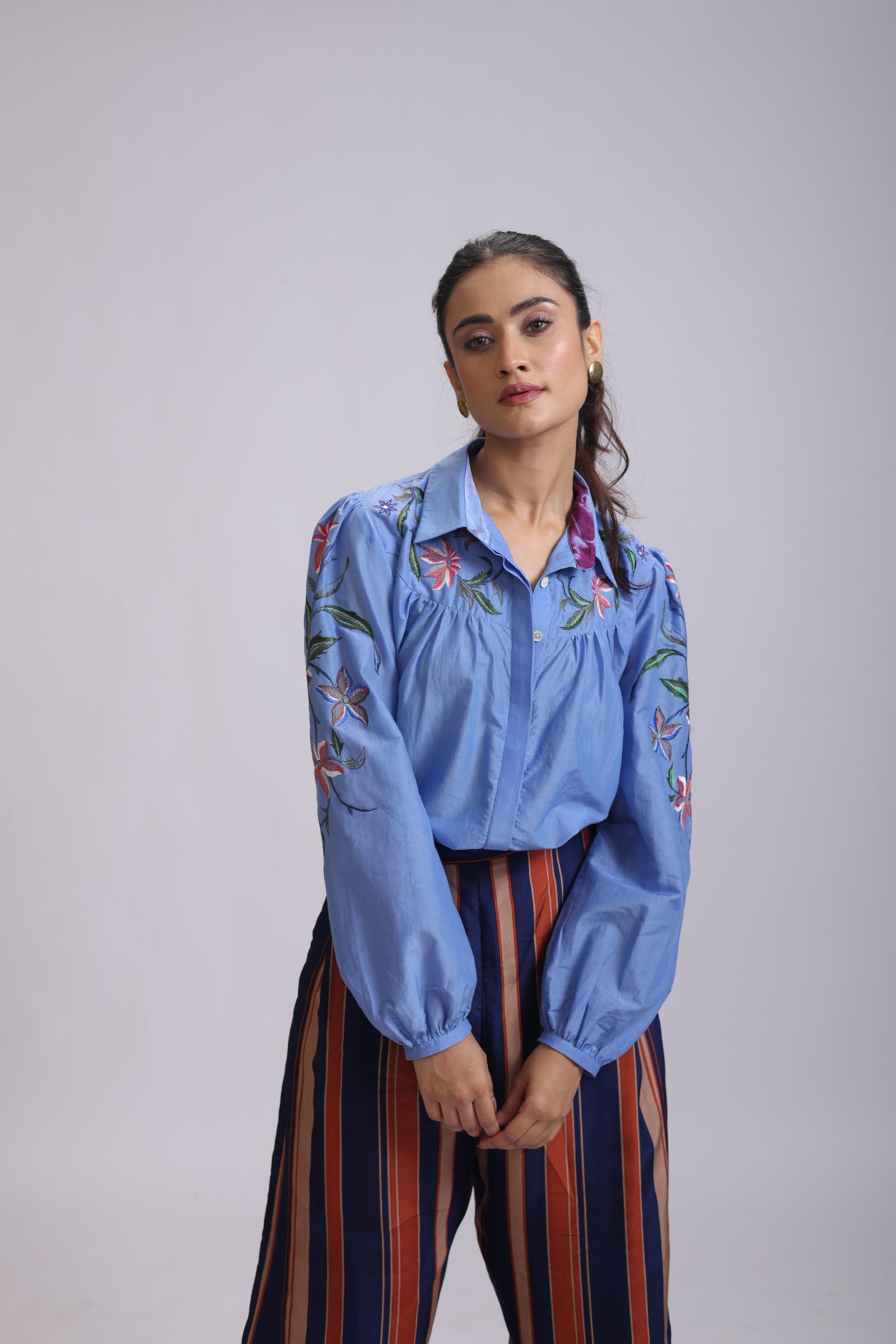 BIYANKA BLOUSE PANORAMA FLOWER EMBROIDERY