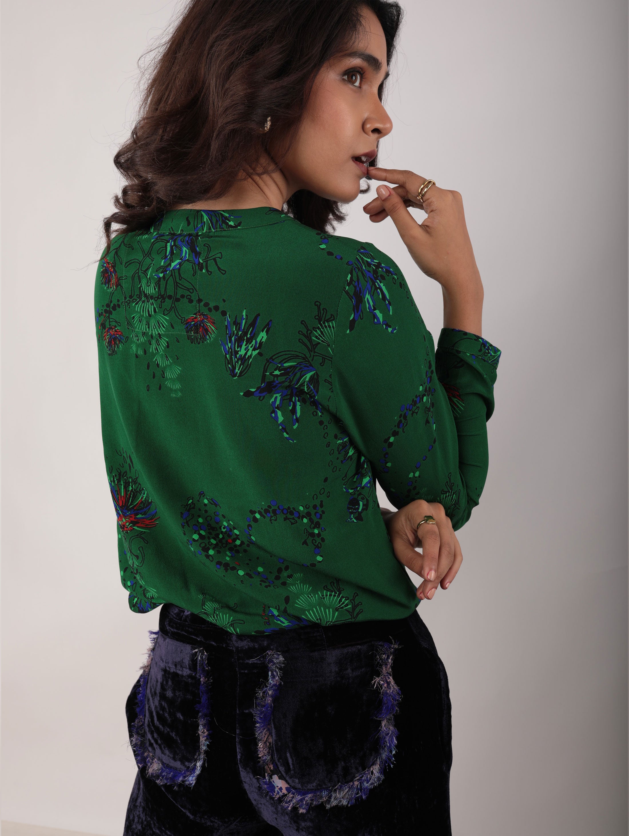 STEPHANIA SILK VELVET PANT