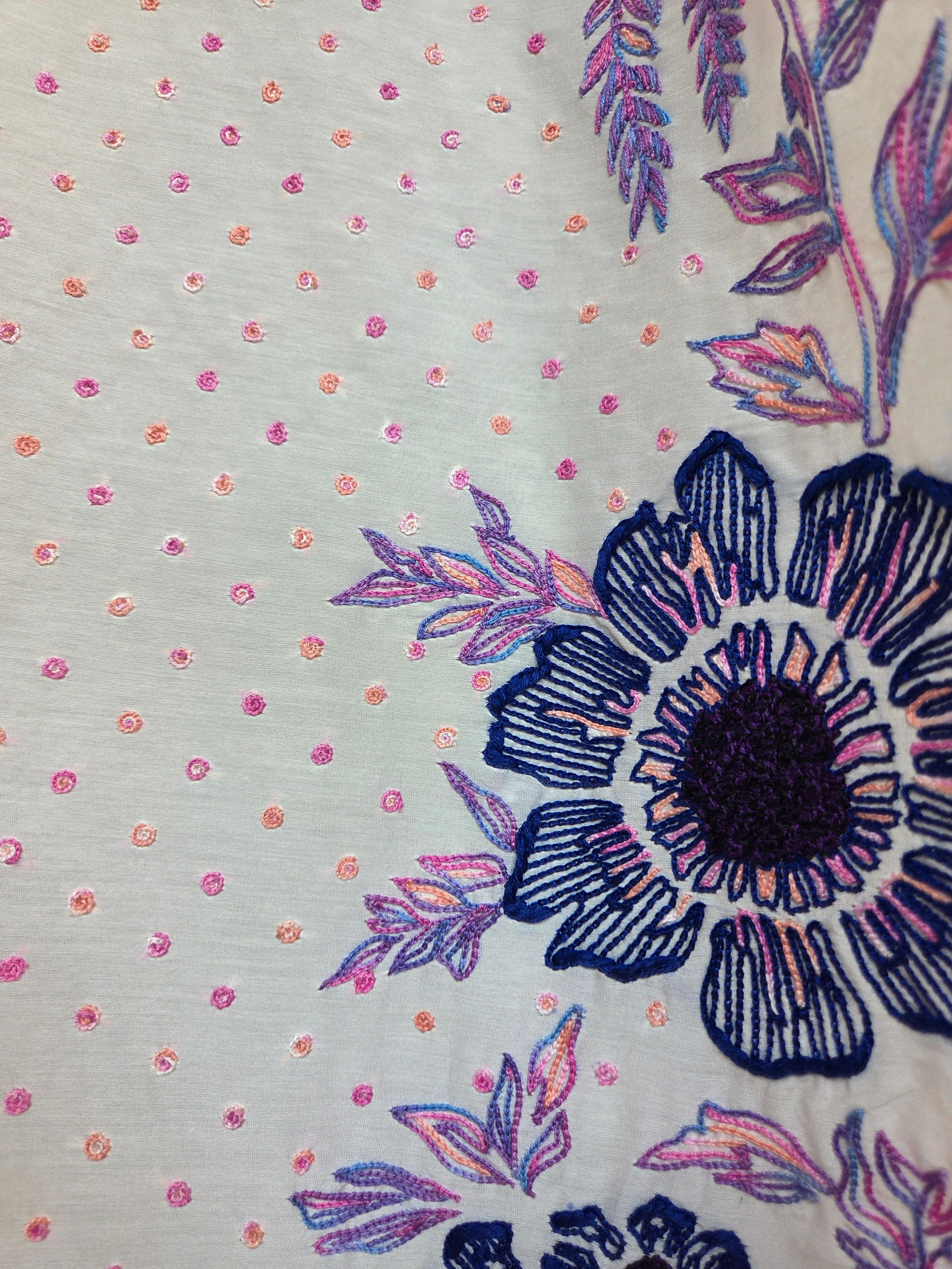 VEENA DRESS WITH GLOBE LILY EMBROIDERY