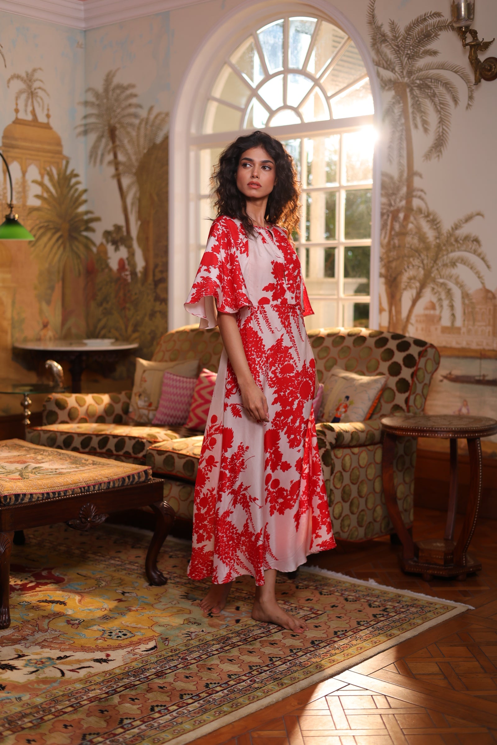 KANAK MIDI SILK DRESS