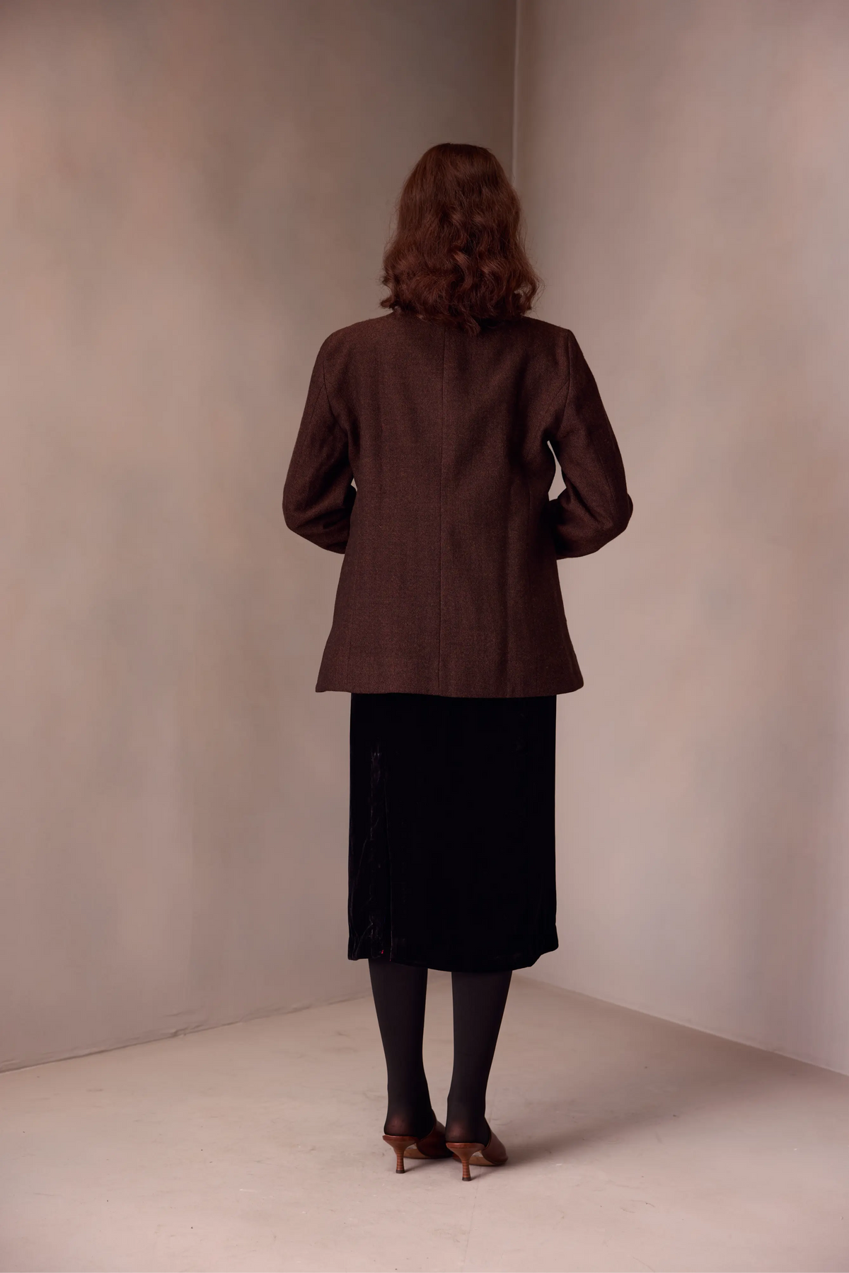 Shasha Blazer In Silk Velvet With Healing Embroidery