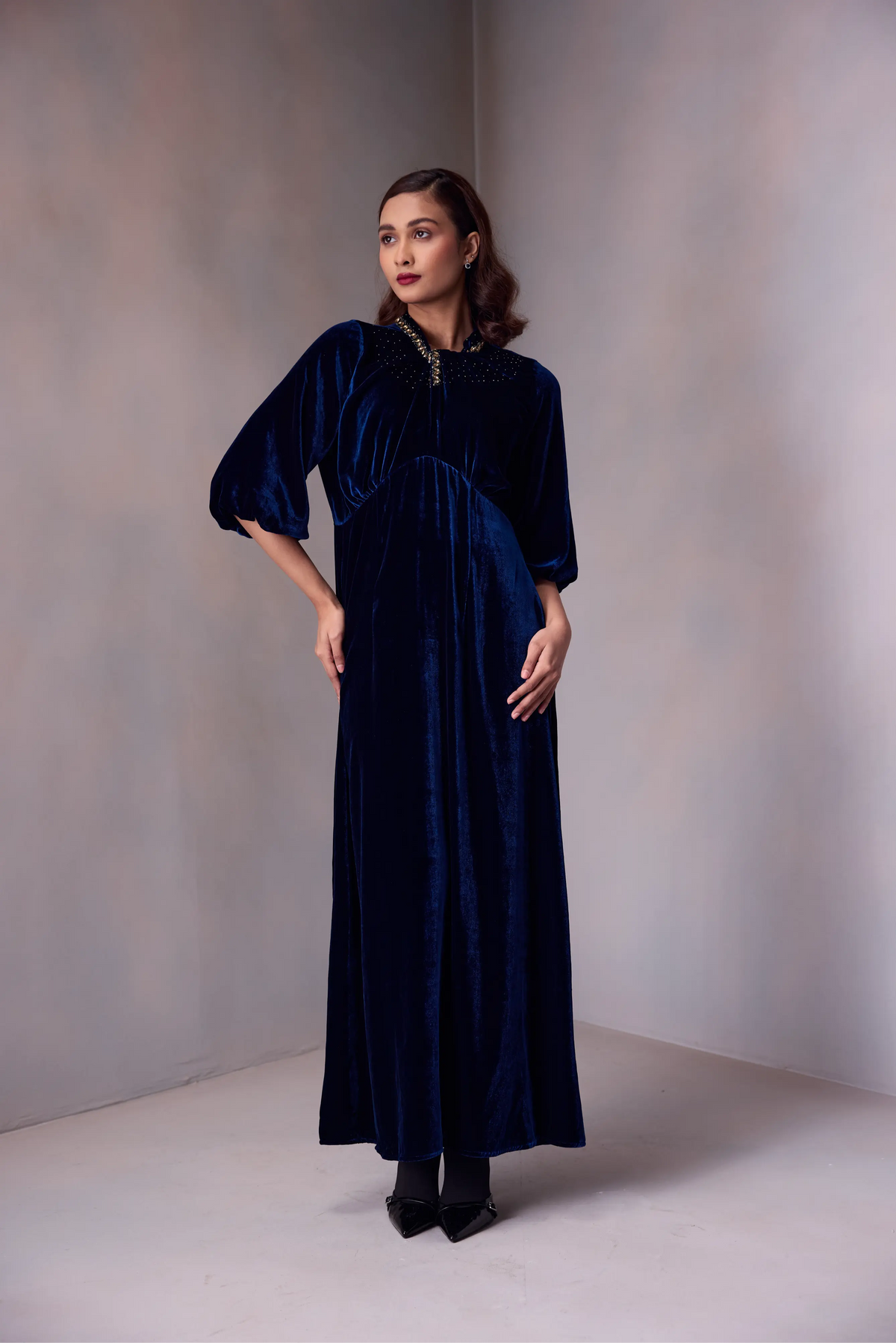 Nikita Dress Marquise Emb In Silk Velvet
