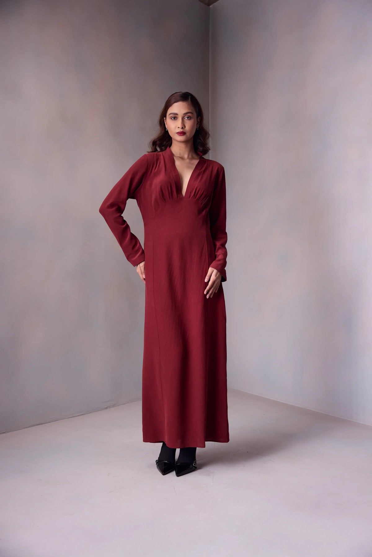 Sherry Dress In Heavy Silk