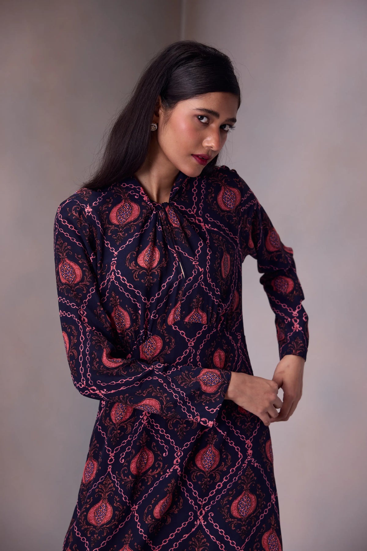 Dua Knot Dress Printed
