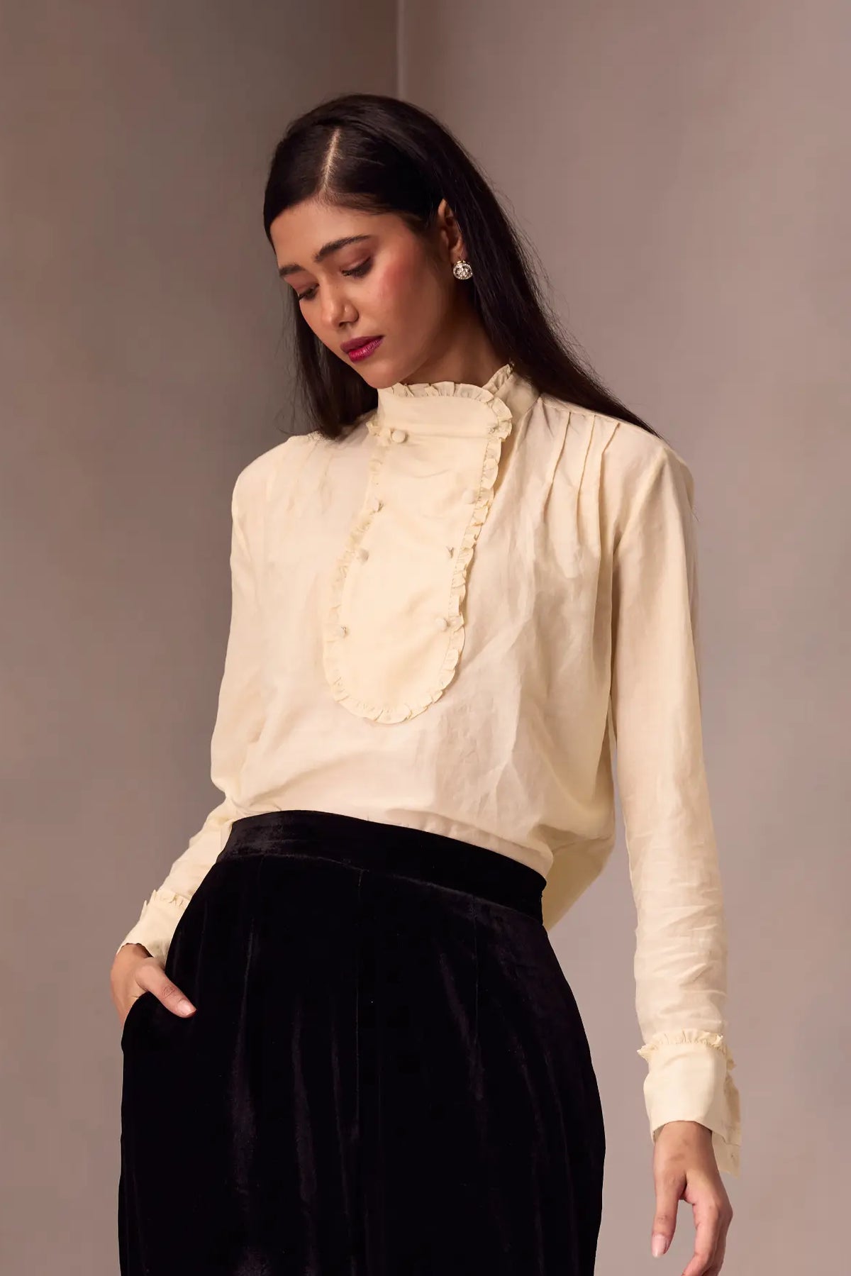 Emilly Blouse In Silk Cotton