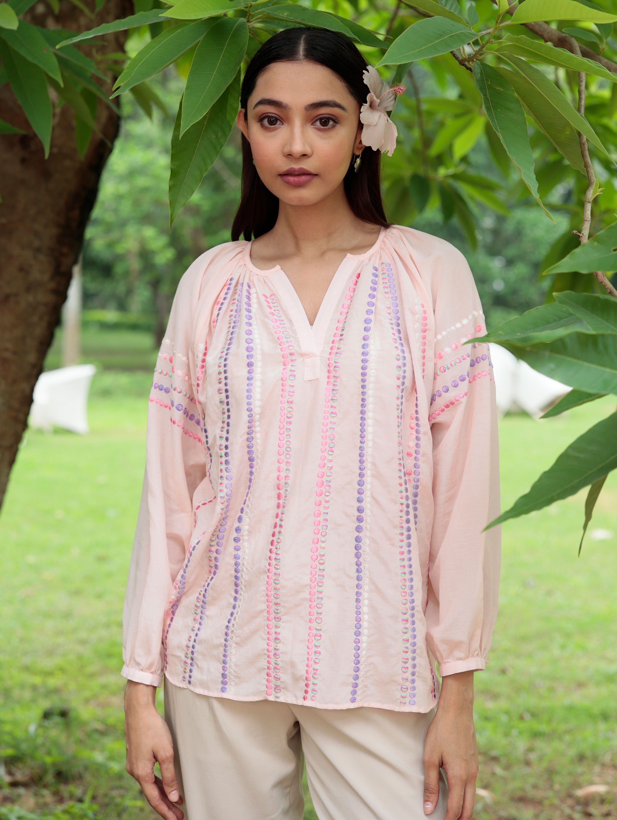 SHIPRA BLOUSE WITH EMBROIDERY