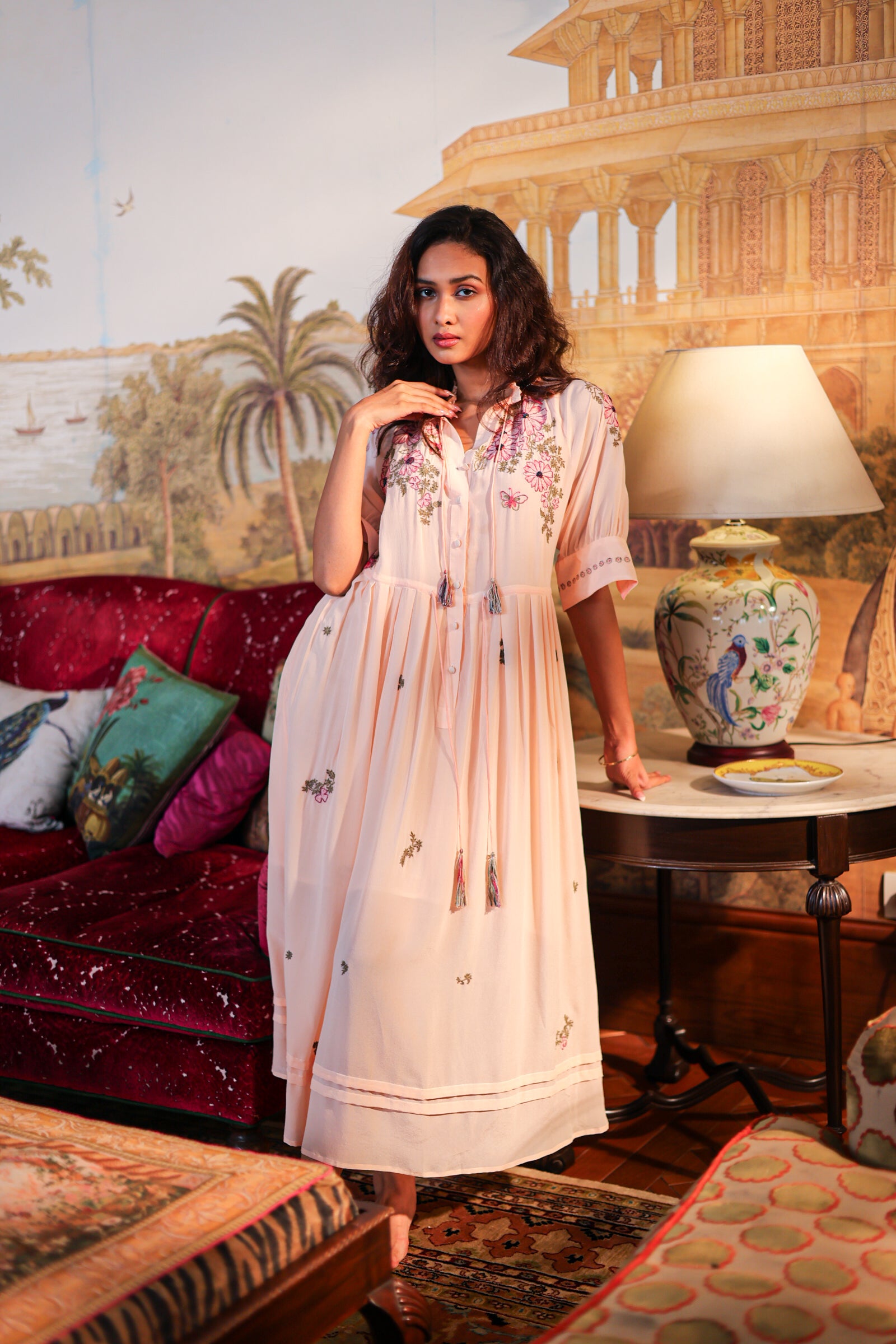 Gavie Marie Flowers silk dress