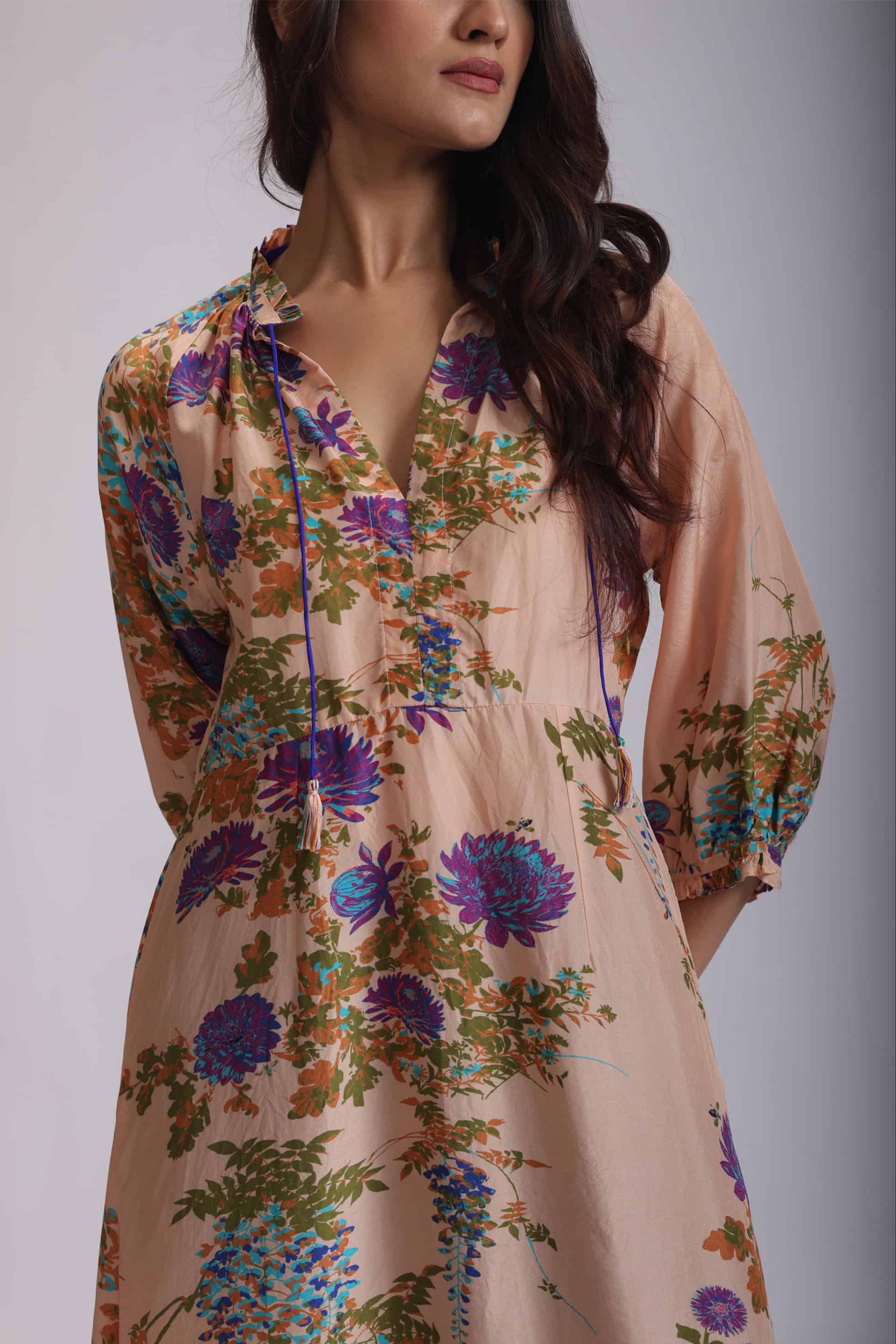 VEENA SILK DRESS MAXI