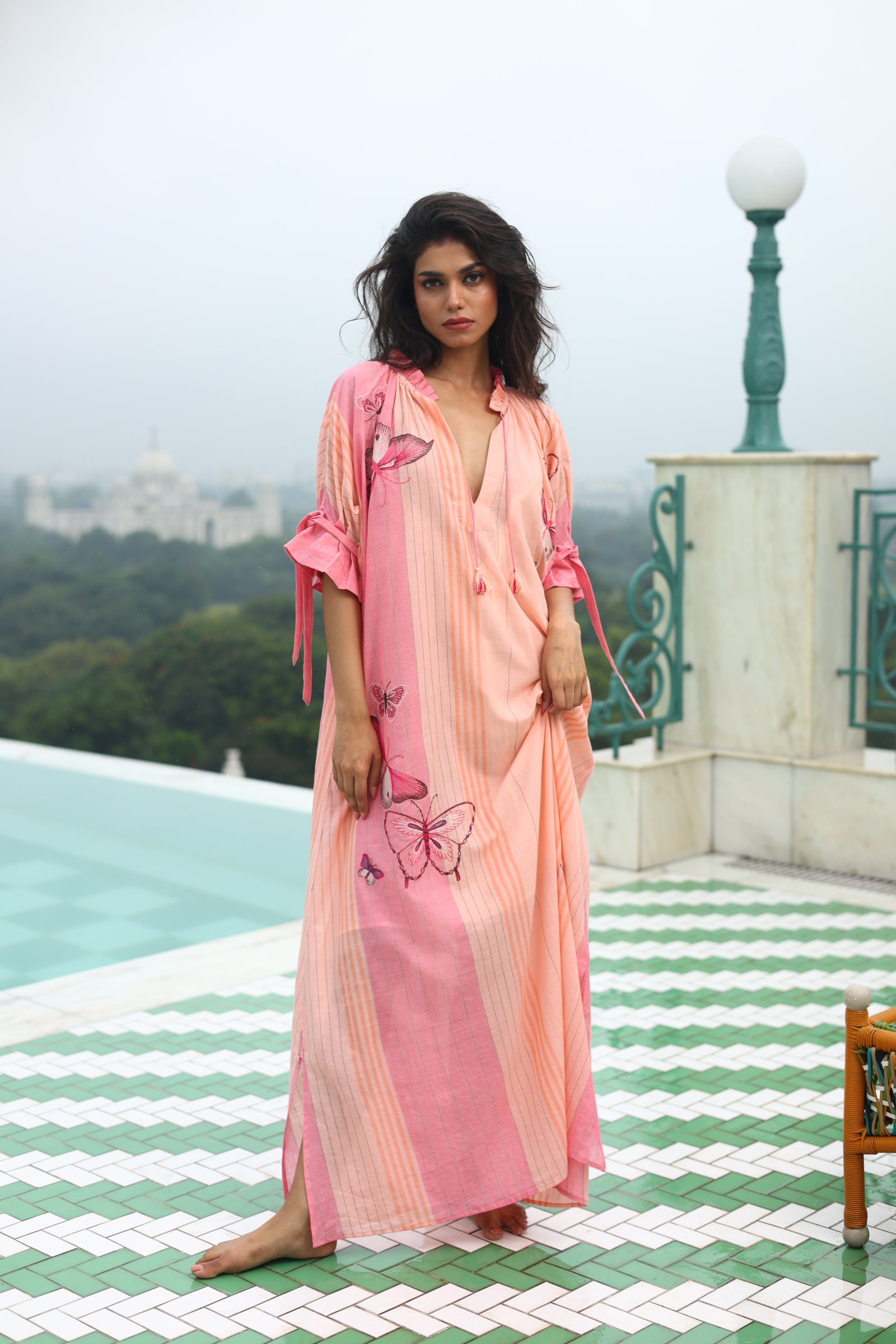 KYLIE SHIRT DRESS BIRD WING EMBROIDERY