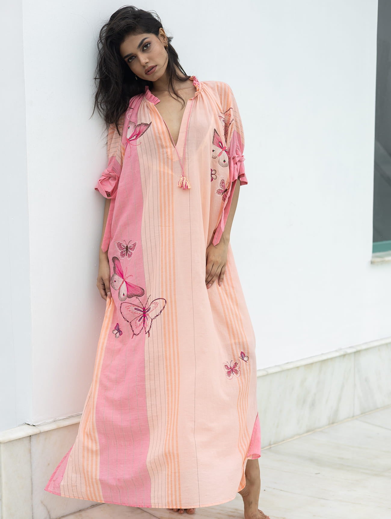 KYLIE SHIRT DRESS BIRD WING EMBROIDERY