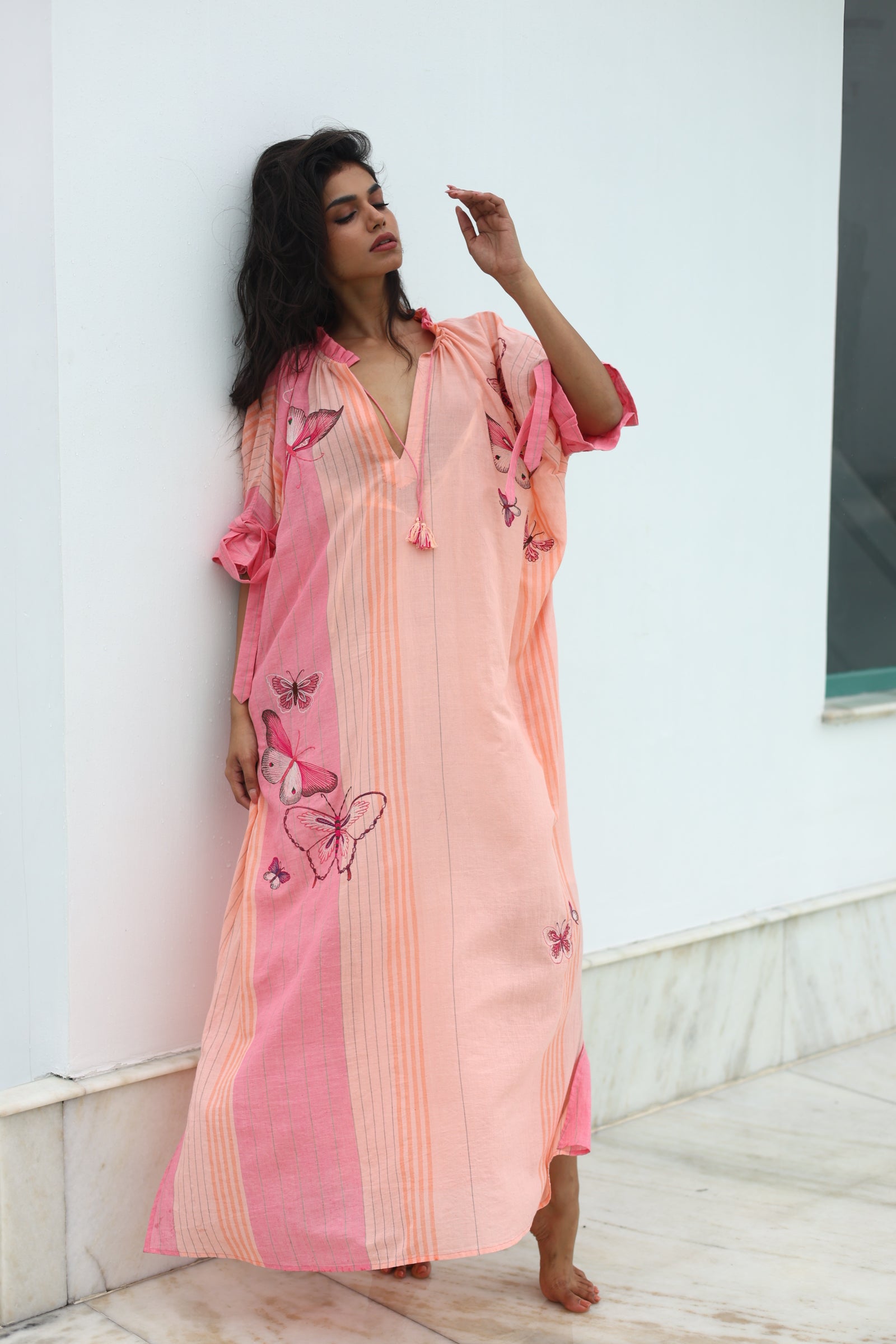 KYLIE SHIRT DRESS BIRD WING EMBROIDERY