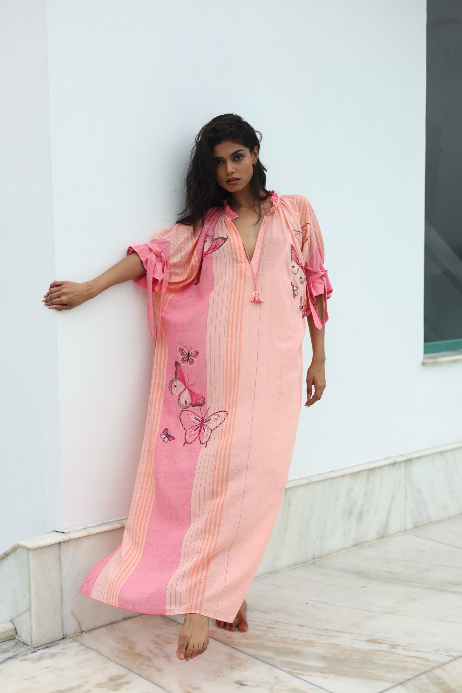 KYLIE SHIRT DRESS BIRD WING EMBROIDERY