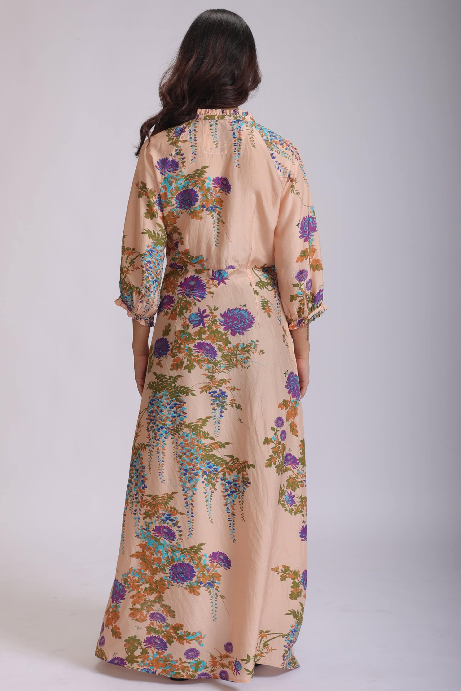 VEENA SILK DRESS MAXI