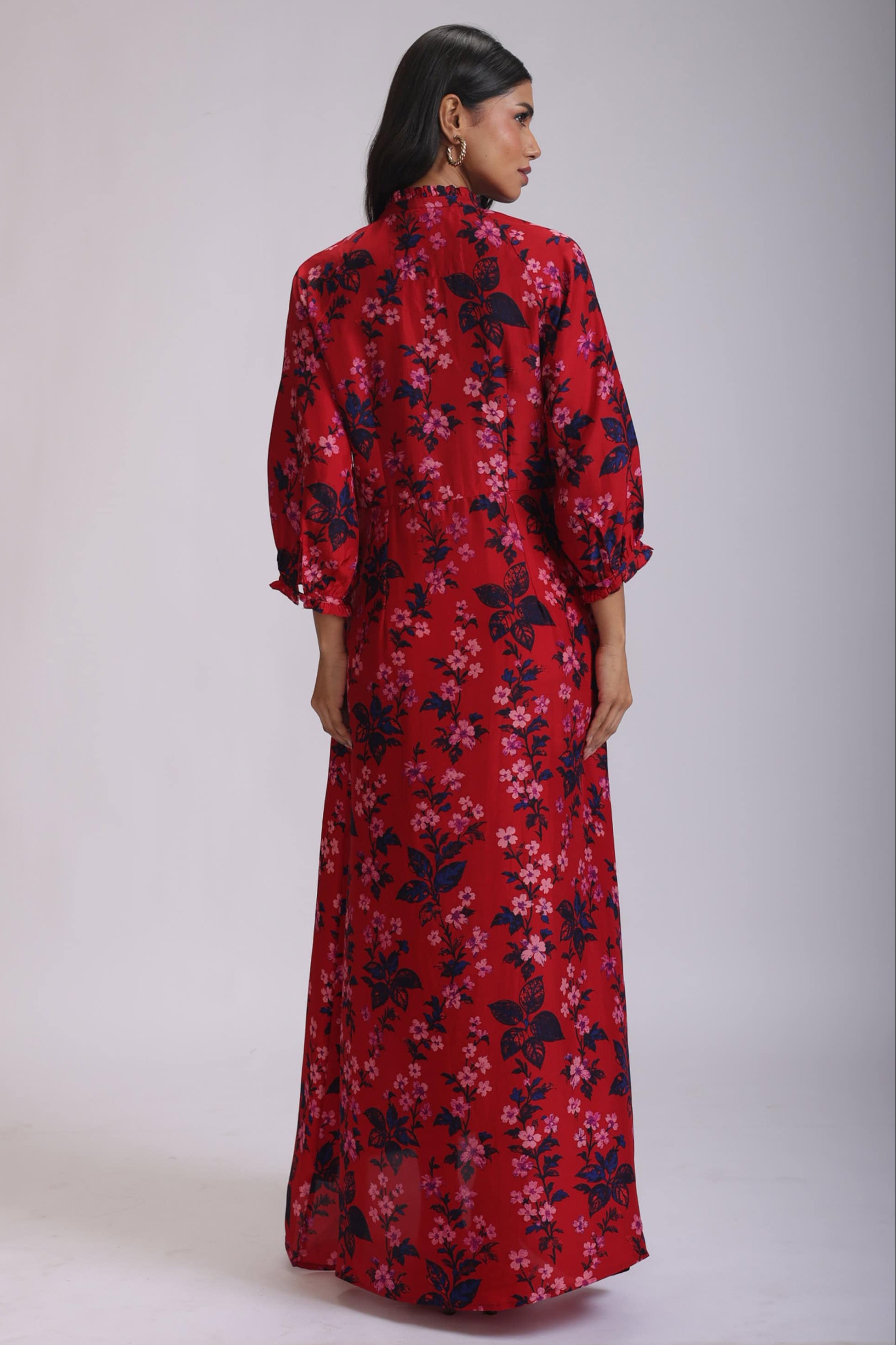 VEENA SILK DRESS MAXI