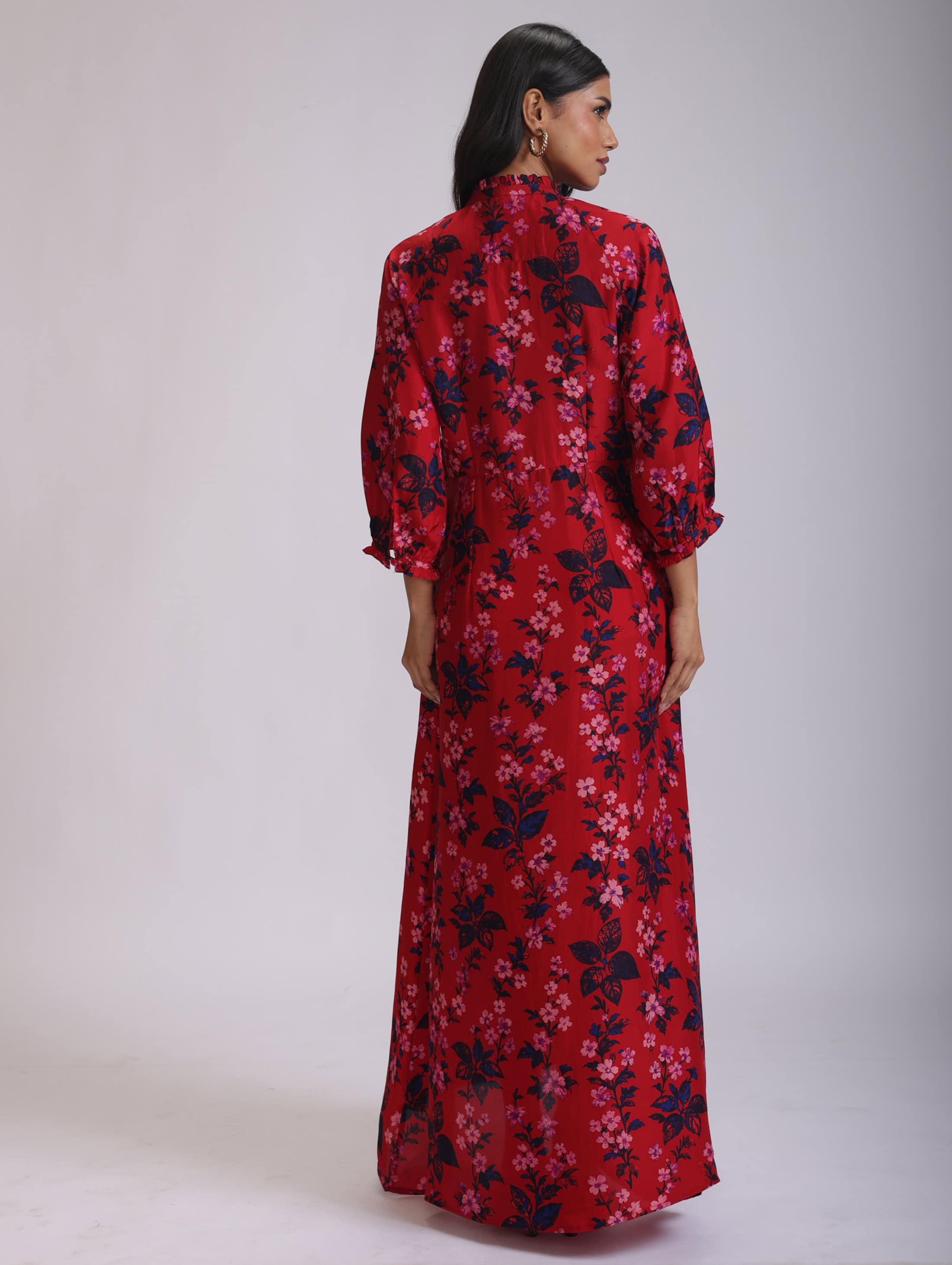 VEENA LONG SILK DRESS