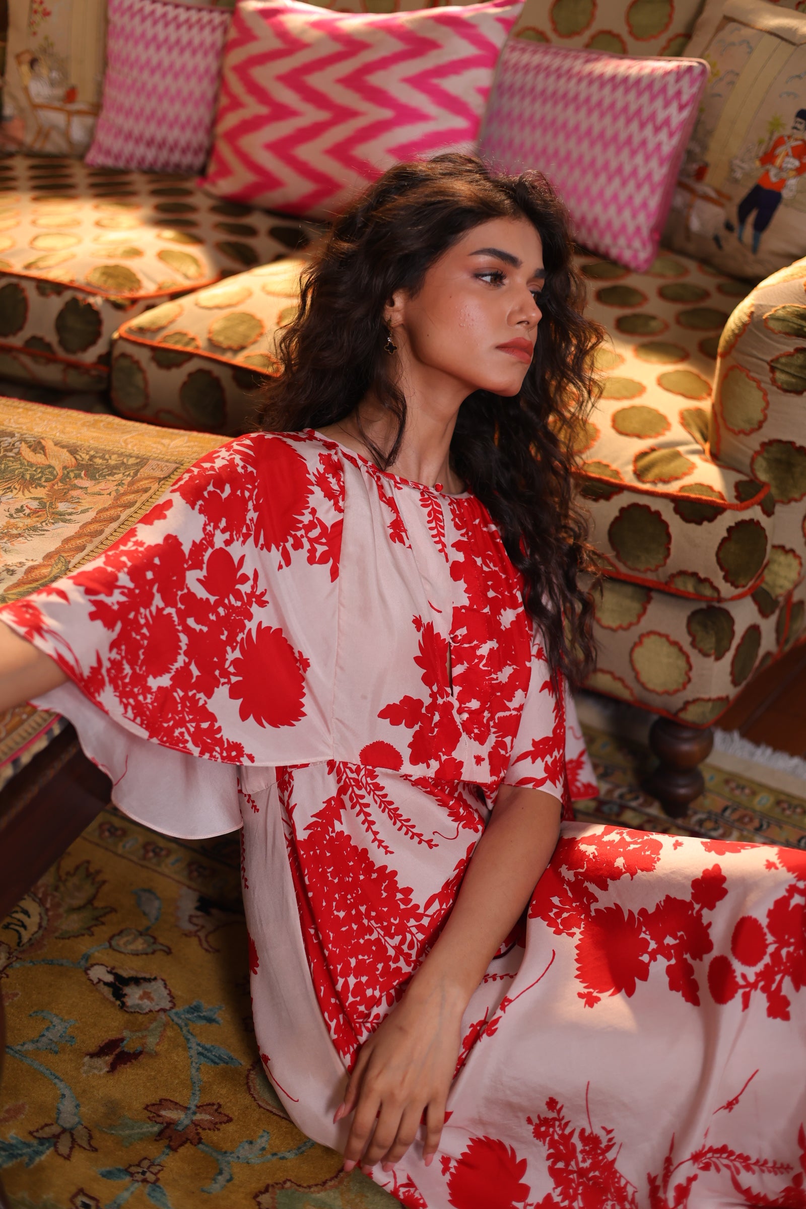 KANAK MIDI SILK DRESS