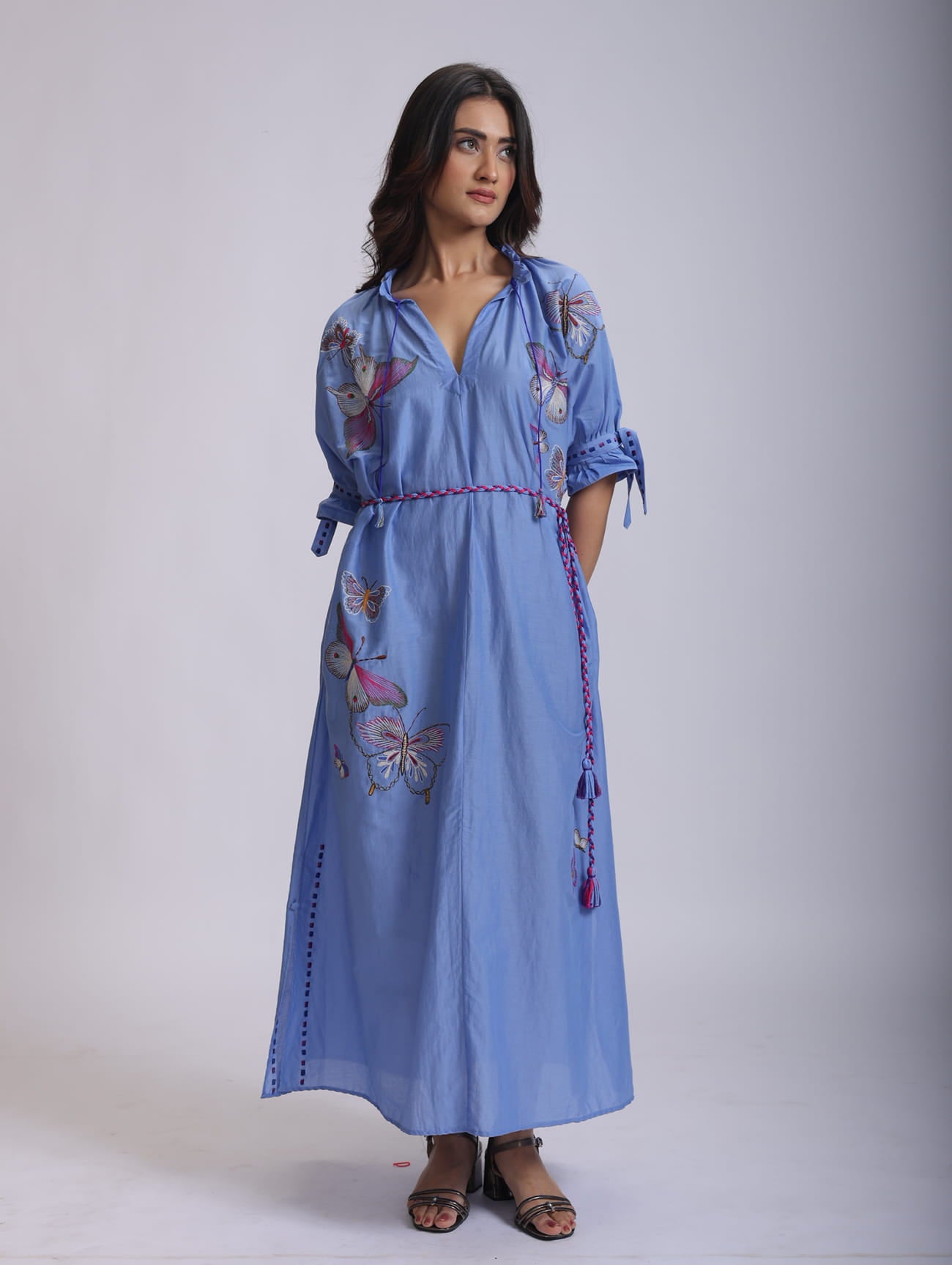 KYLIE SHIRT DRESS BIRD WING EMBROIDERY