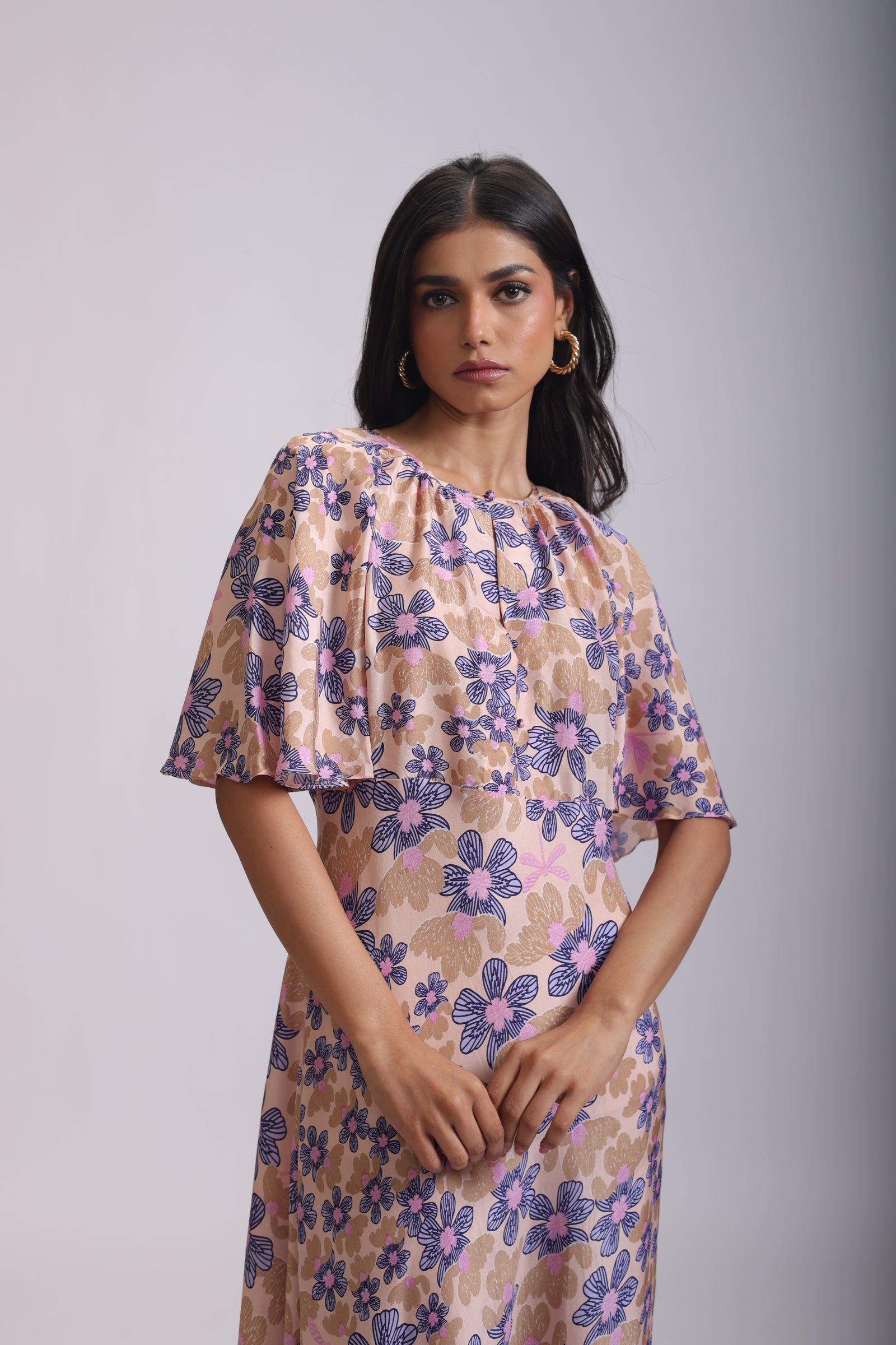 KANAK MIDI SILK DRESS