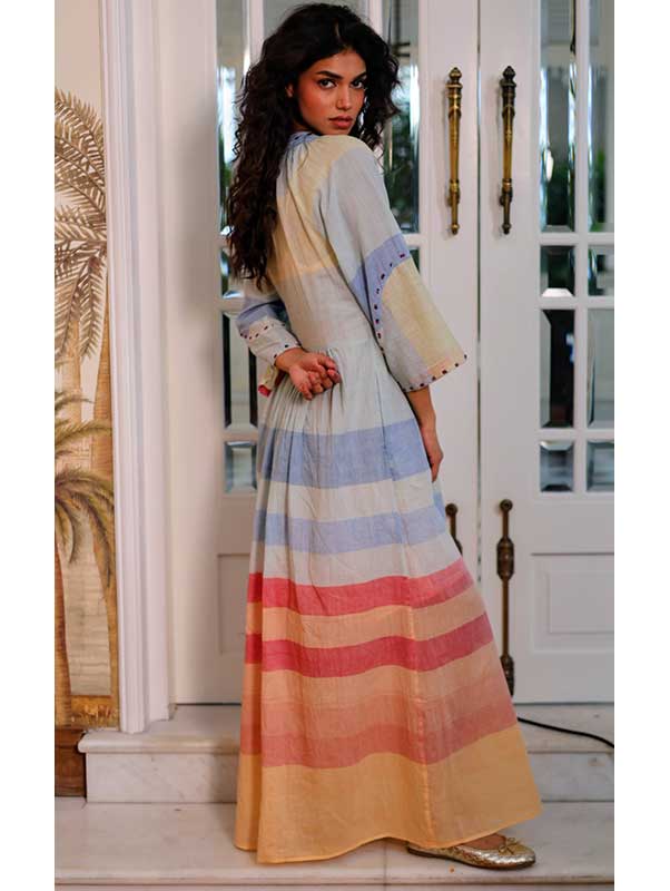 ADVA DRESS IN HANDLOOM COTTON MUSLIN