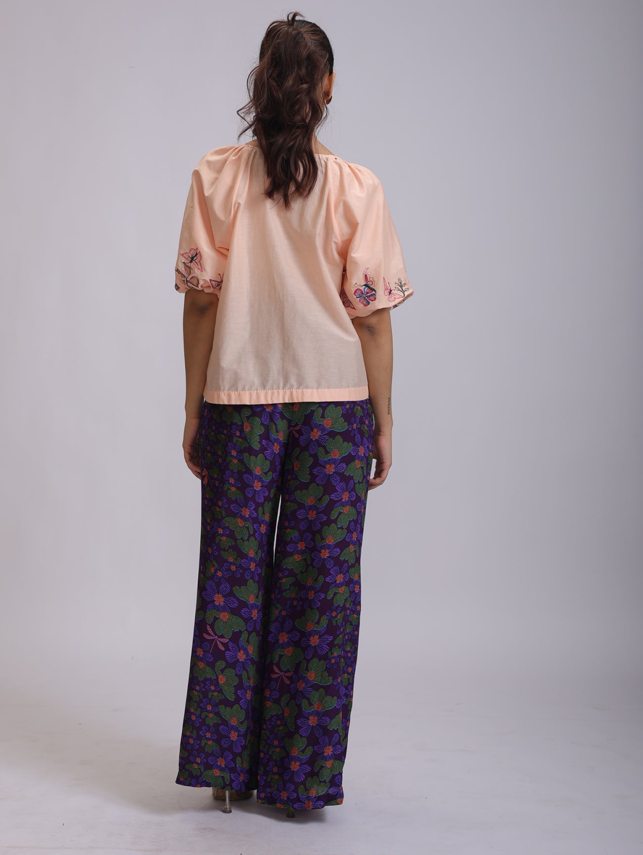 INA BLOUSE BANGALORE FLOWER EMBROIDERY