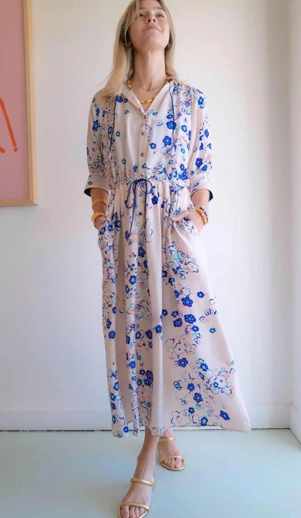 GAVIE SILK PRINTED DRESS