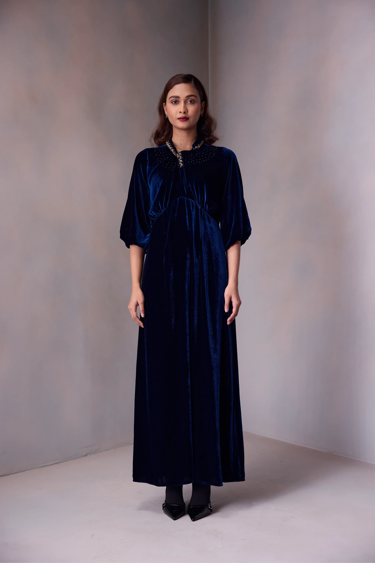Nikita Dress Marquise Emb In Silk Velvet