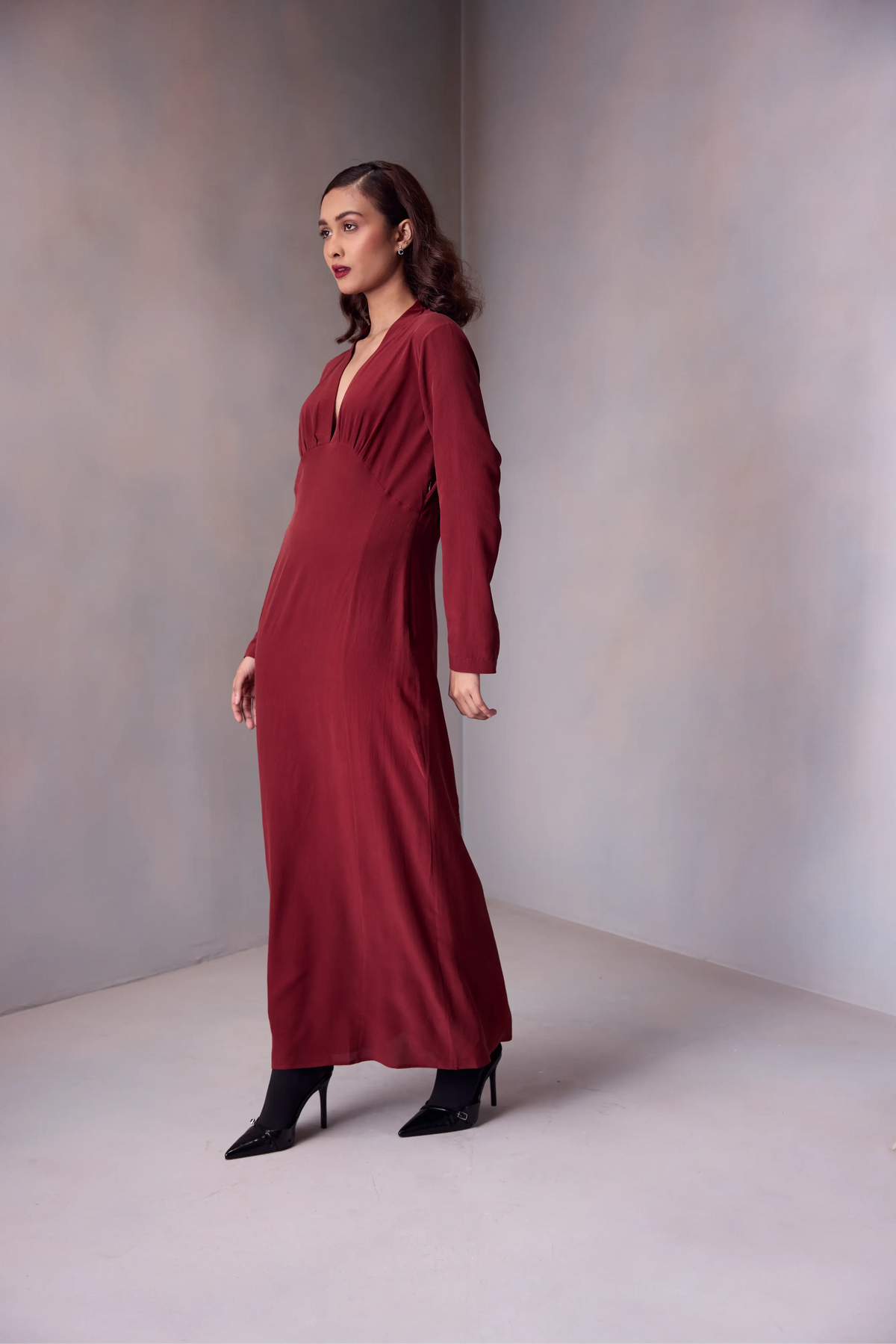 Sherry Dress In Heavy Silk