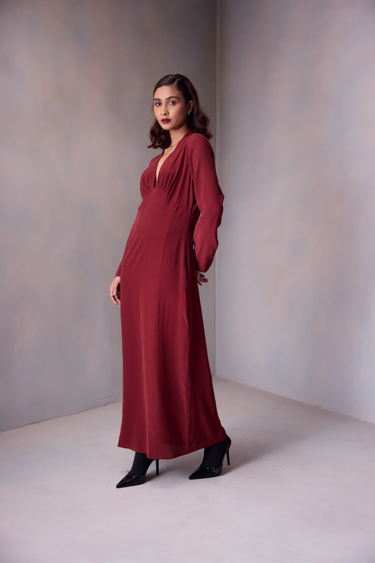 Sherry Dress In Heavy Silk