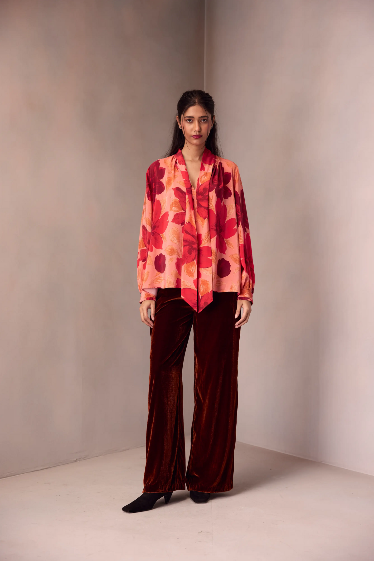 Imara Pant In Silk Velvet