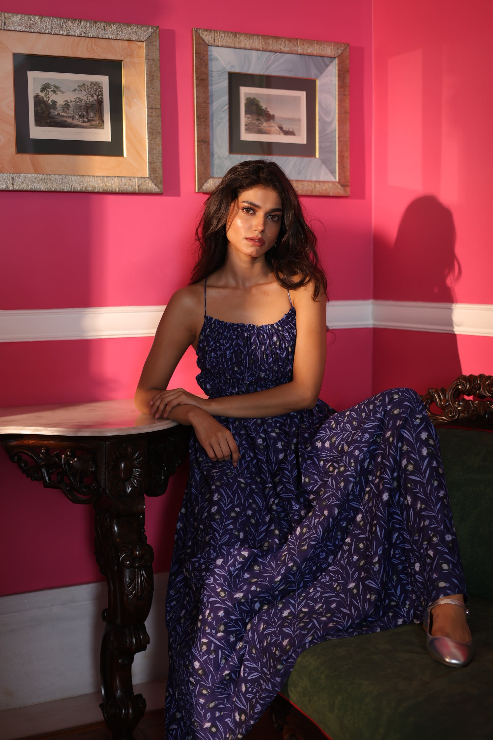 GATHER RUCHED DRESS TR