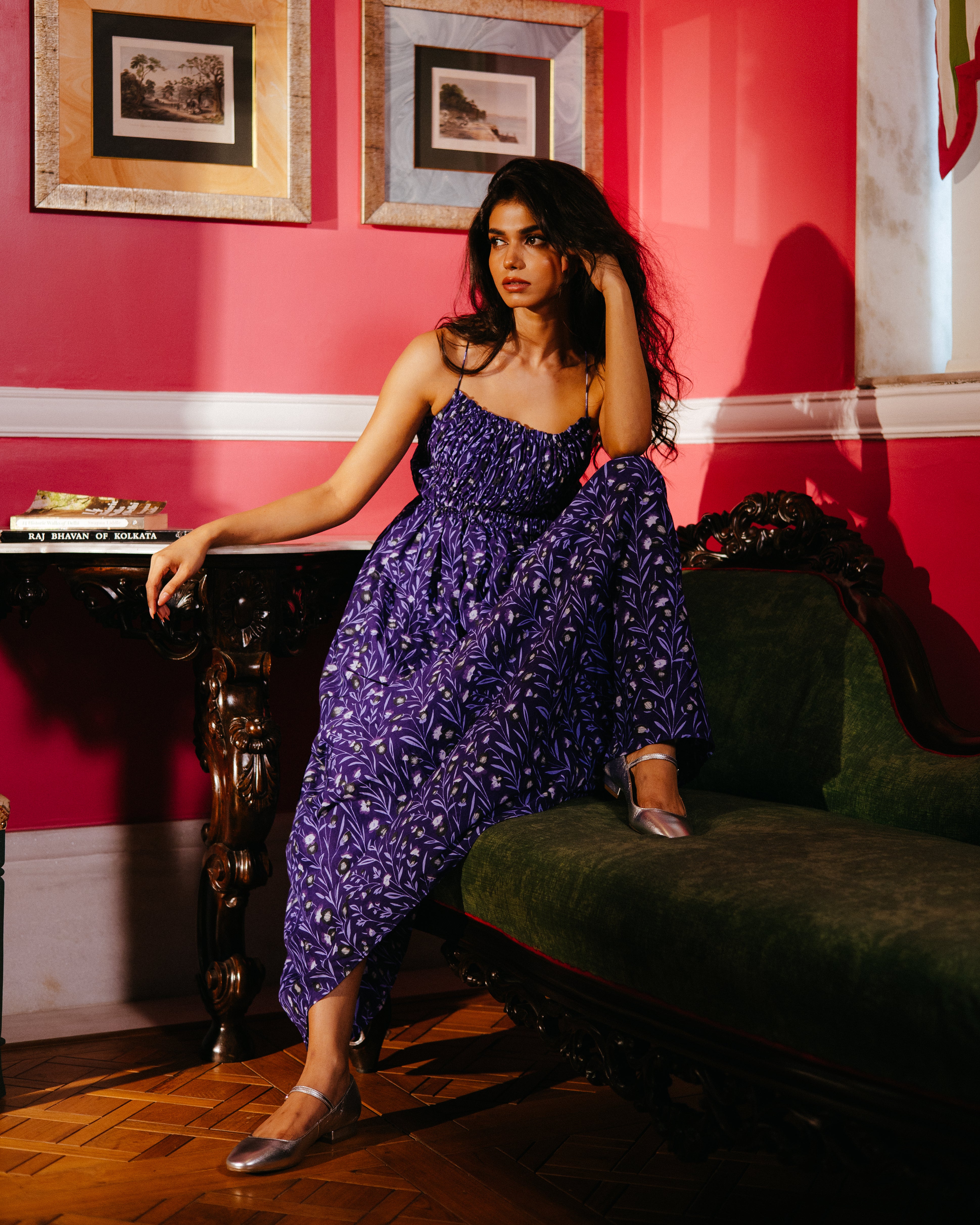 GATHER RUCHED DRESS TR