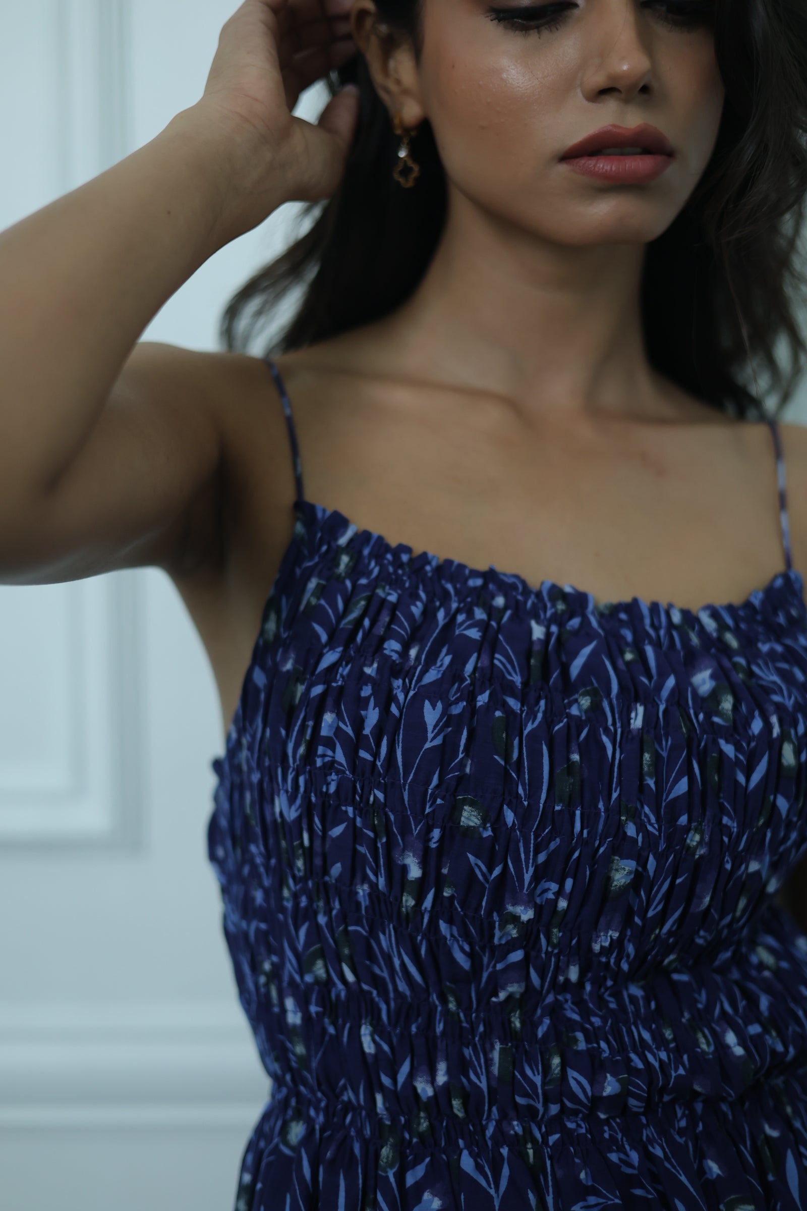 GATHER RUCHED DRESS TR