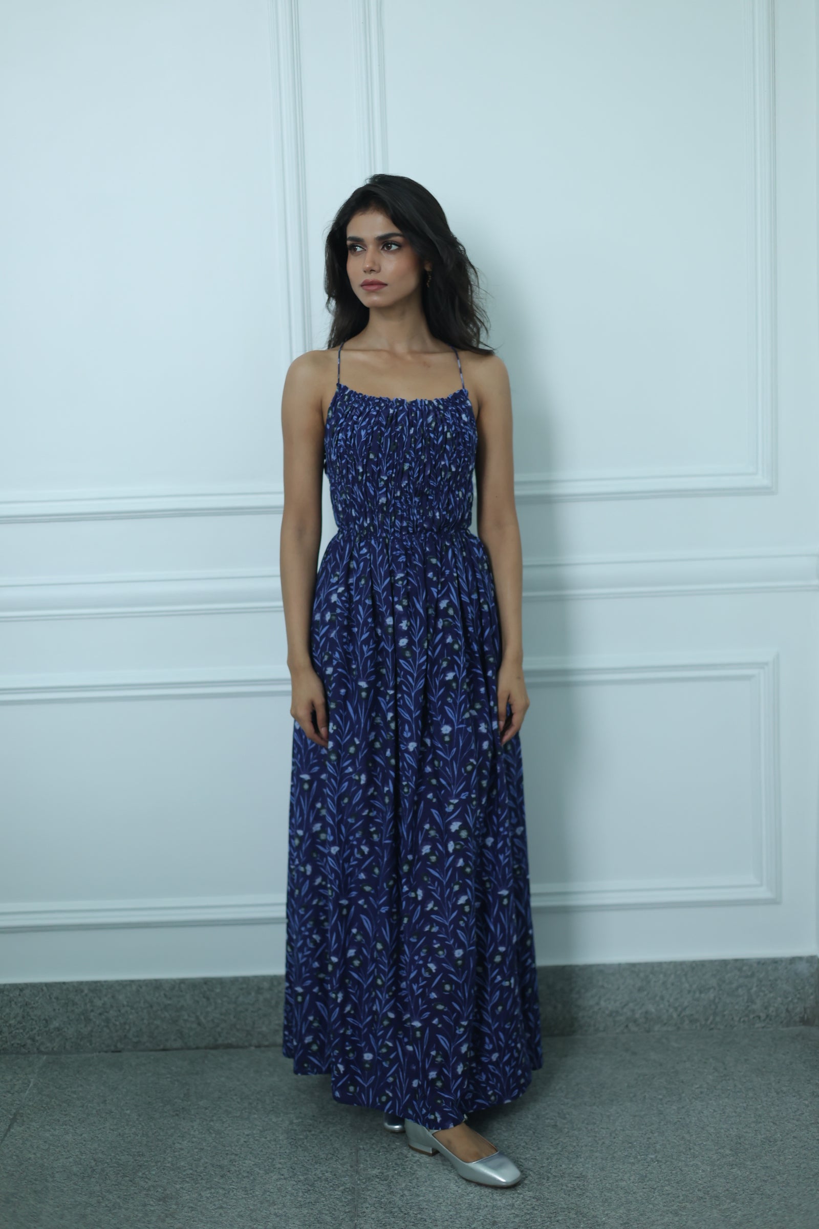 GATHER RUCHED DRESS TR