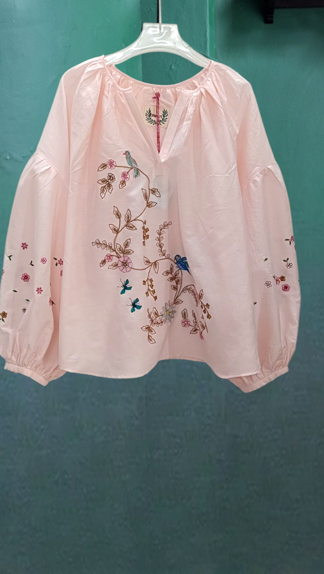 IRMA BLOUSE BIRD EMBROIDERED