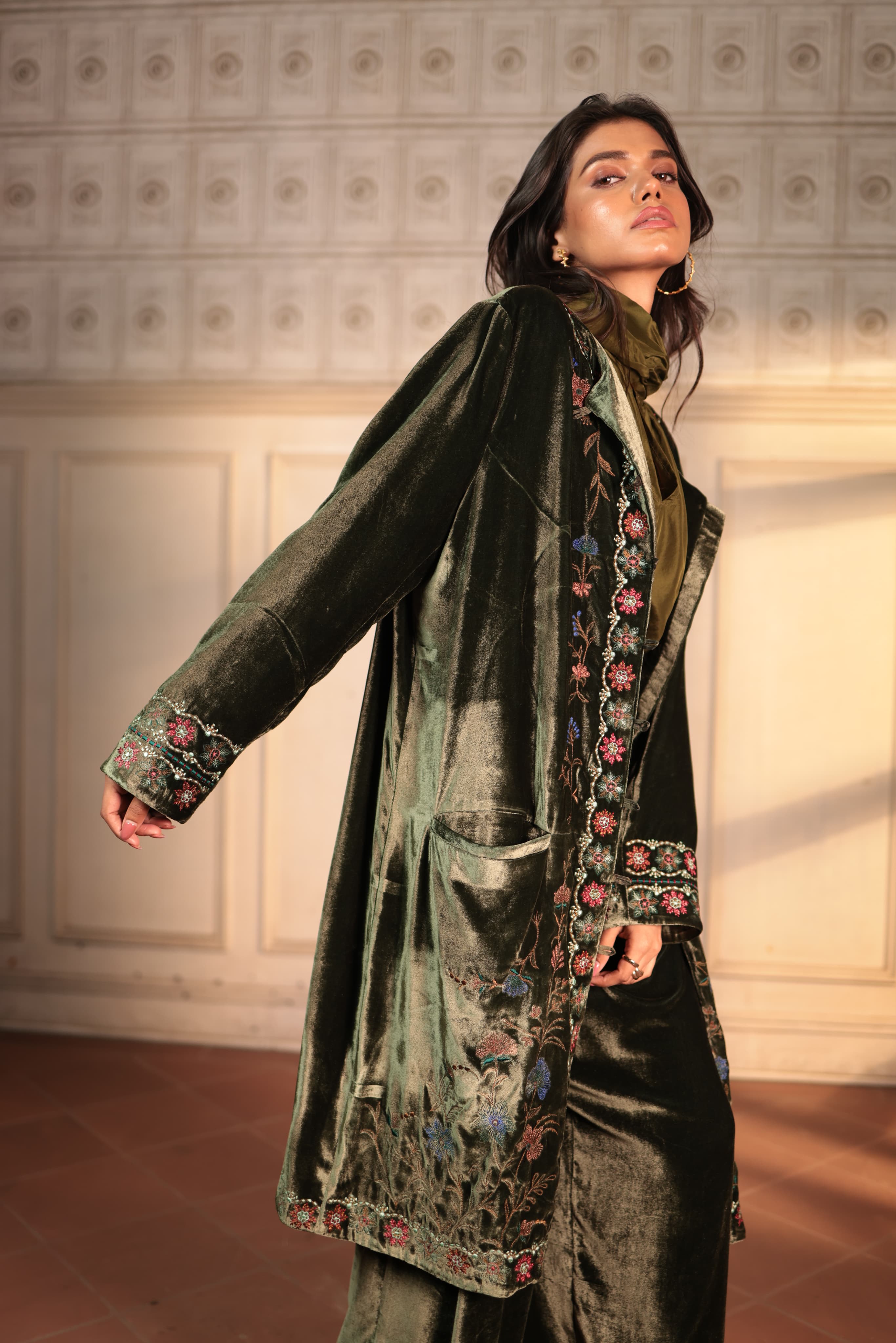 MINA jacket with Bahar Embroidery