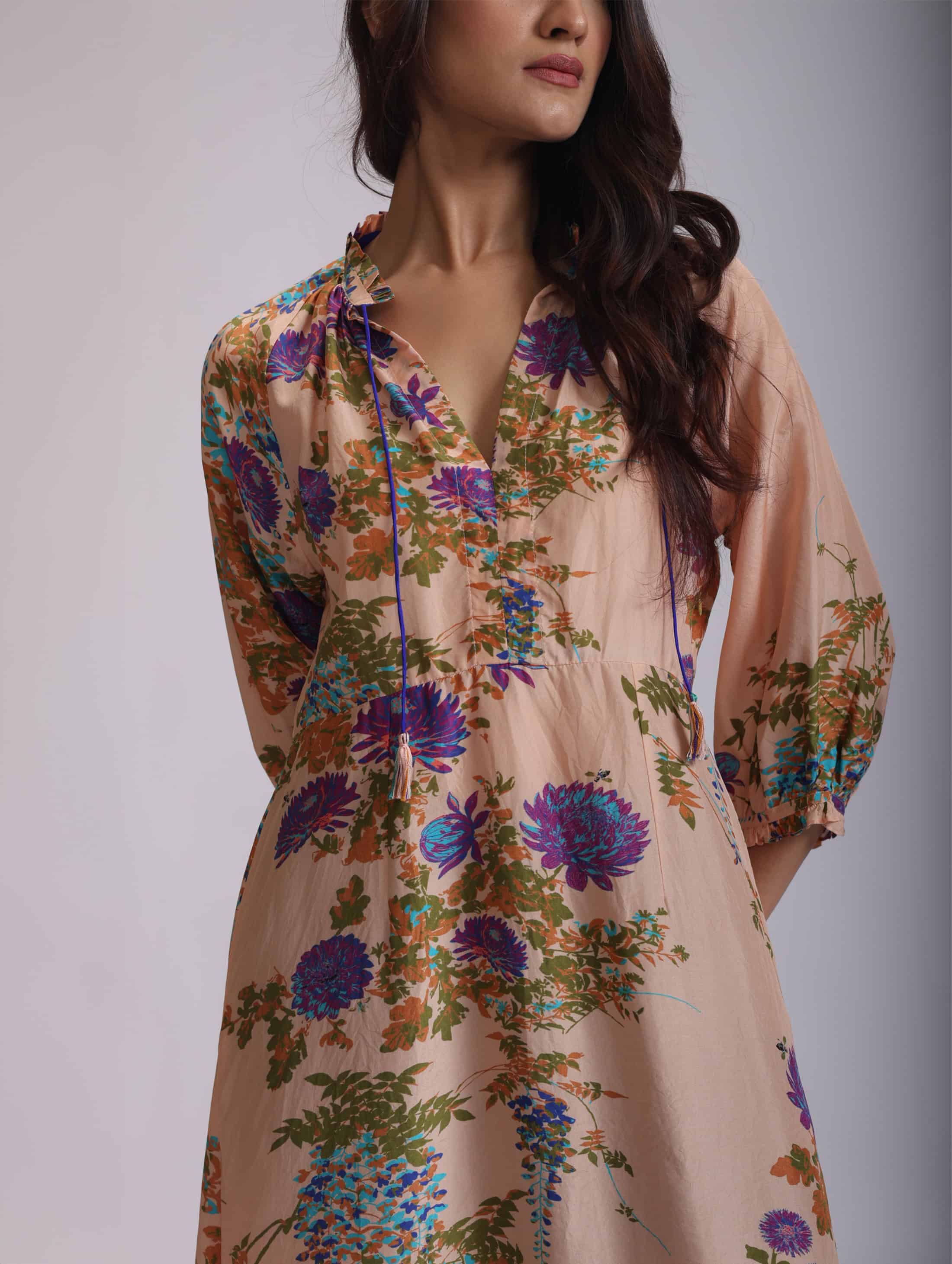 VEENA LONG SILK DRESS